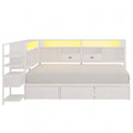 Multifunktions-Jugendbett 90x200 mit Stauraum und LED