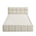 Elegantes Einzelbett 90x200cm aus Eukalyptusholz mit Chenille-Bezug
